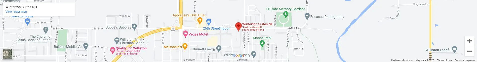 Winterton Suites map